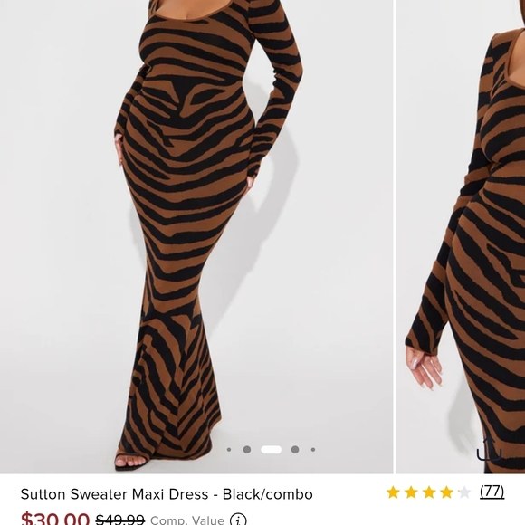 Fashion Nova Brown and Black Maxi Dress - Picture 5 of 5
